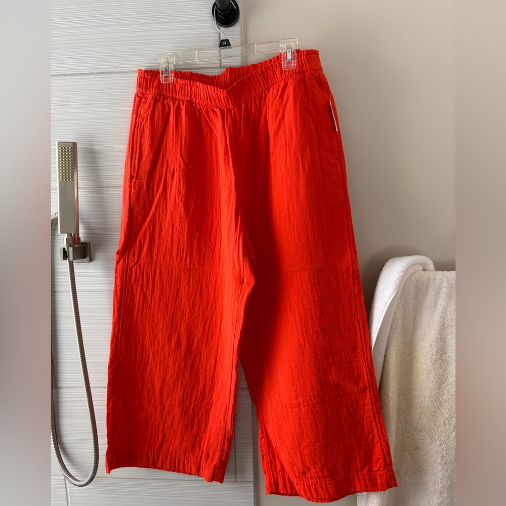 Old Navy Wide-Leg Pants in Bright Red-Orange